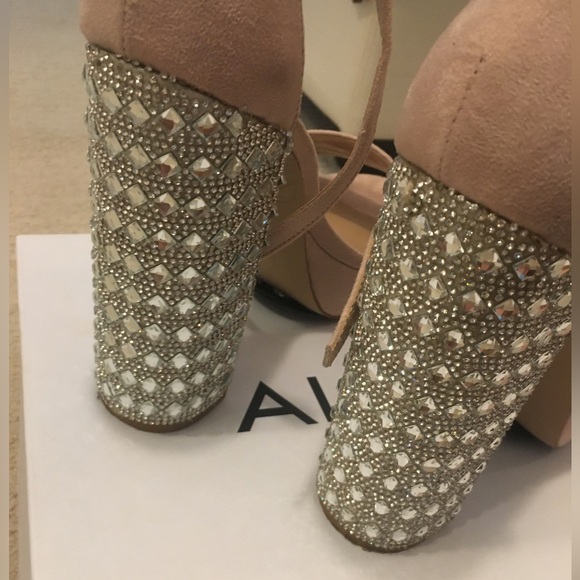 Aldo Nesida Platform Dress Sandal With Jeweled Heels - Picture 5 of 11